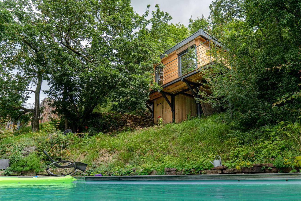 Le Moonloft Insolite Tiny-House Dans Les Arbres & 1 Seance De Sauna Pour 2 Avec Vue Panoramique Osenbach エクステリア 写真