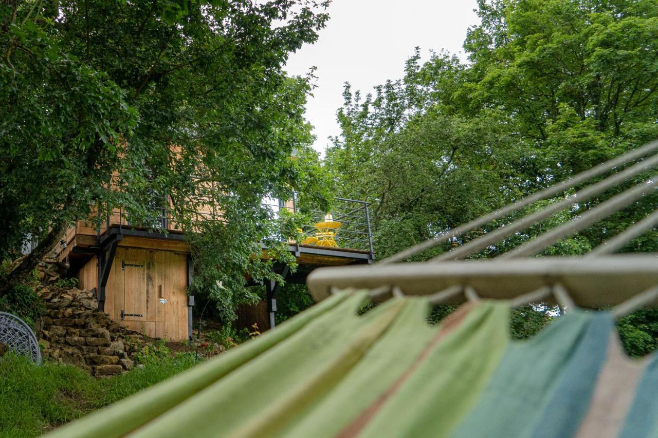 Le Moonloft Insolite Tiny-House Dans Les Arbres & 1 Seance De Sauna Pour 2 Avec Vue Panoramique Osenbach エクステリア 写真